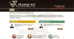 Desktop Screenshot of marqueefundinggroup.com