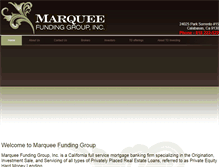 Tablet Screenshot of marqueefundinggroup.com